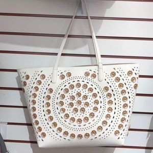 Glitter 3D flower tote